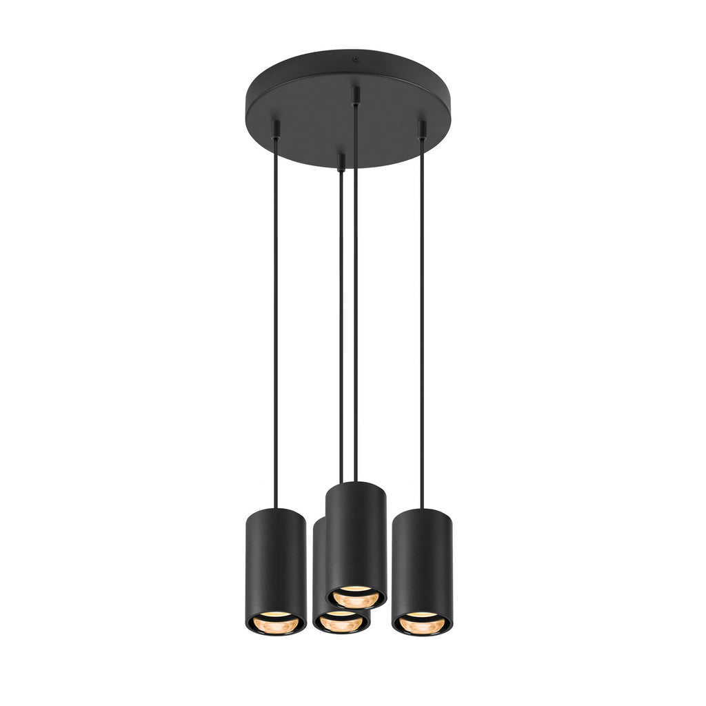 ASTO TUBE, luminária suspensa, GU10, comprimento da suspensão 250 cm, máx. 4x10 W, preto