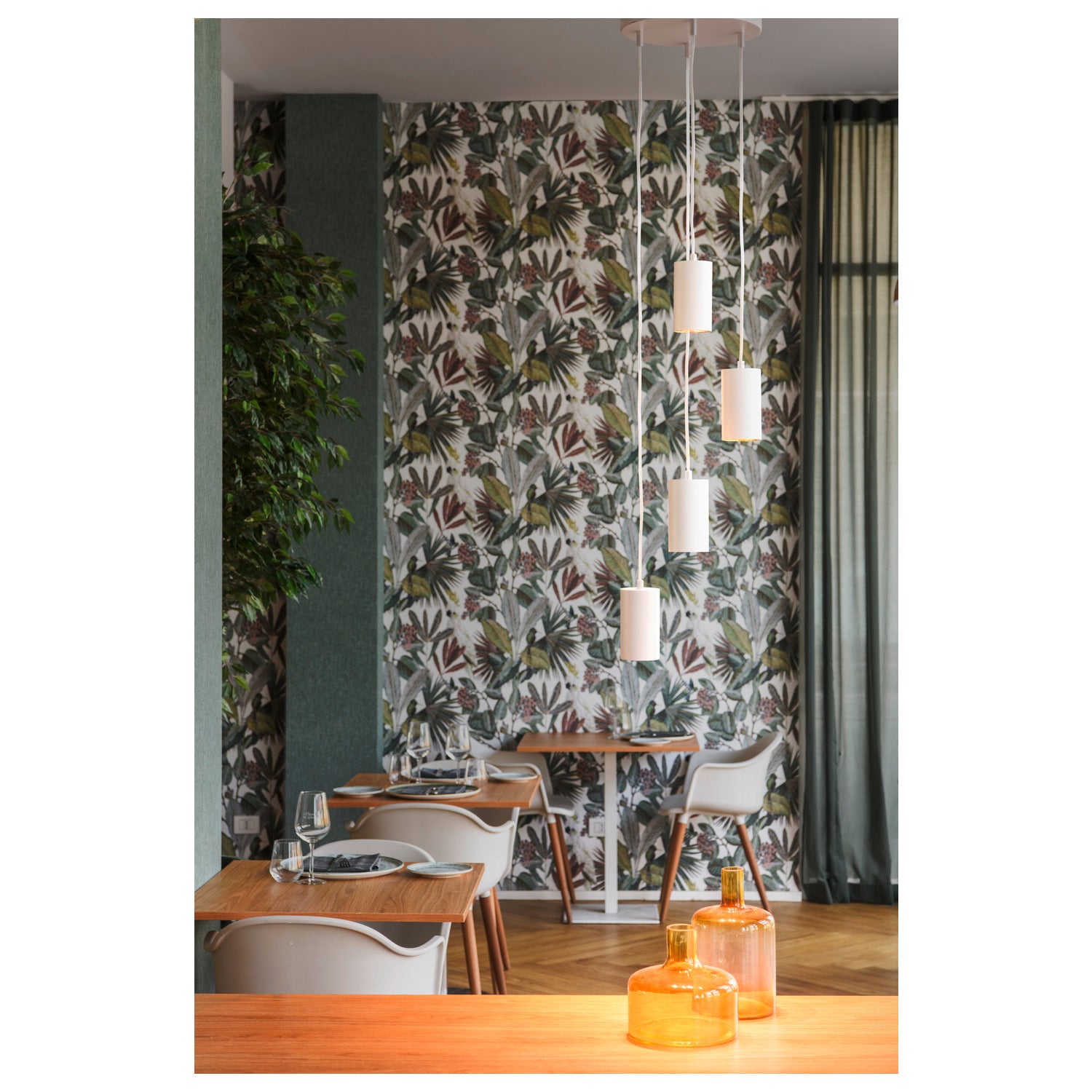 ASTO TUBE, luminária suspensa, GU10, comprimento da suspensão 250 cm, máx. 4x10 W, branco