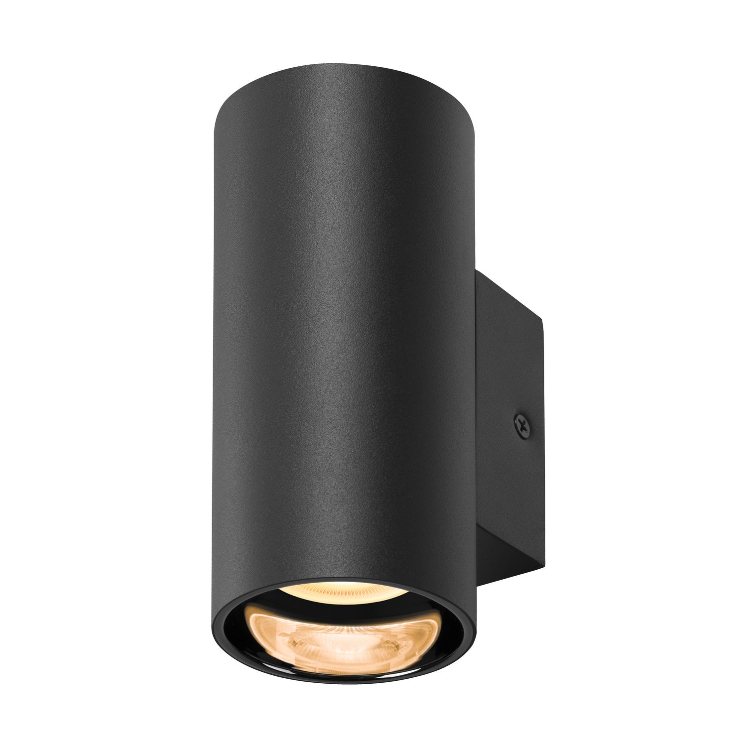 ASTO TUBE, luminária saliente para a parede, cilíndrica, máx. 1x10 W, preto