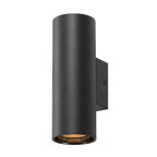 ASTO TUBE, luminária saliente para a parede, cilíndrica, máx. 2x10 W, preto