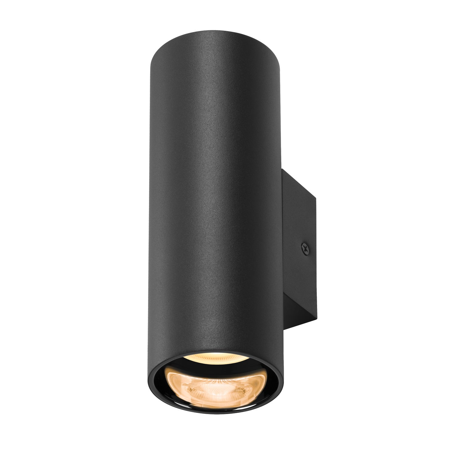 ASTO TUBE, luminária saliente para a parede, cilíndrica, máx. 2x10 W, preto