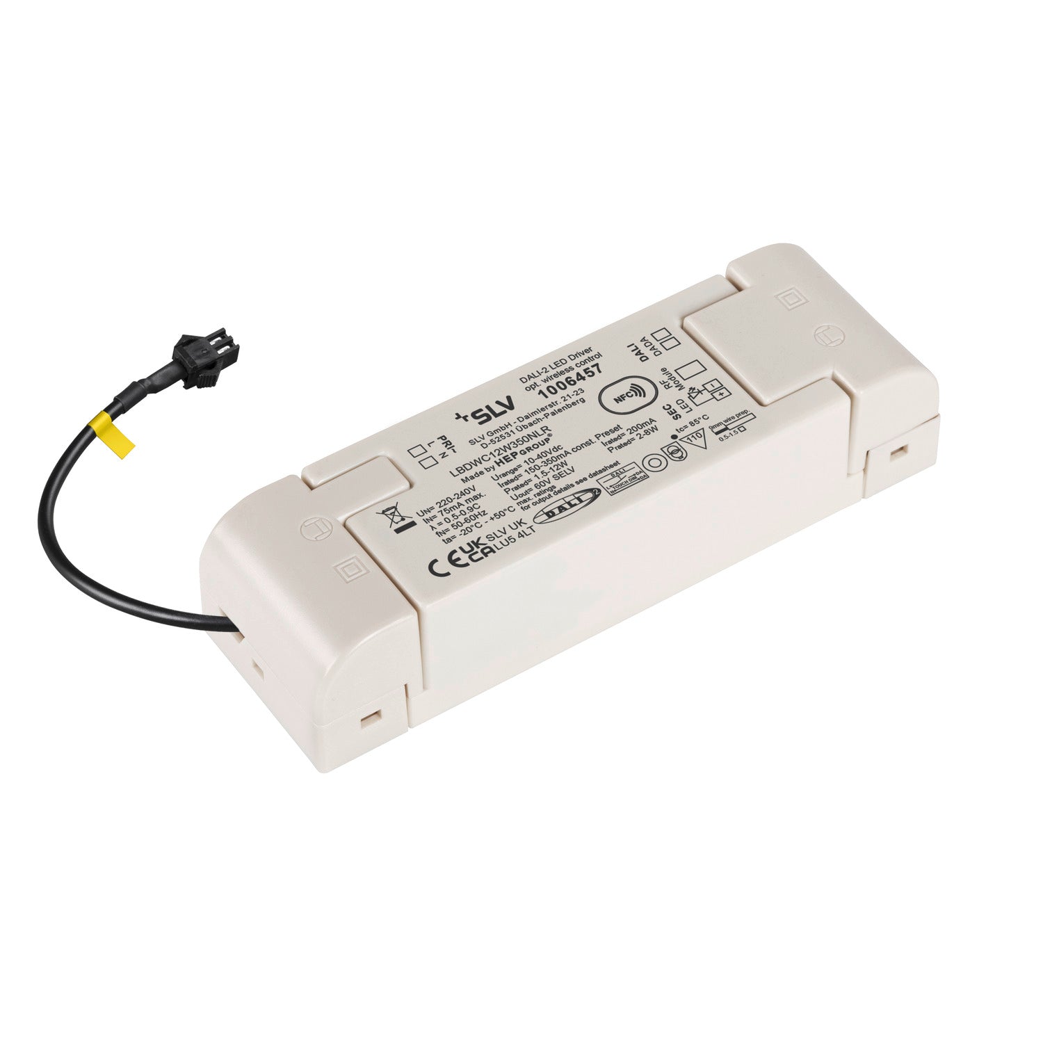 Zubehör (universal) - Controlador de ponte LED, 12 W, 200 mA, para NUMINOS®, incluindo interface rádio para módulo RF, DALIDALI