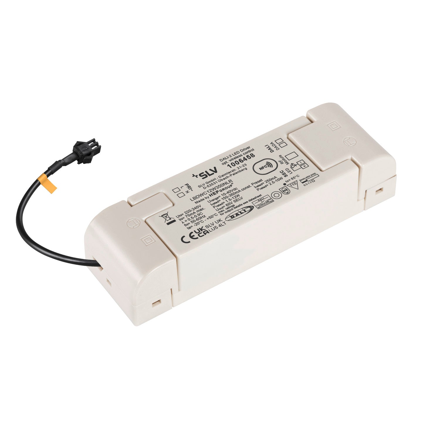 Zubehör (universal) - Controlador de ponte LED, 12 W, 250 mA, para NUMINOS®, incluindo interface rádio para módulo RF, DALIDALI
