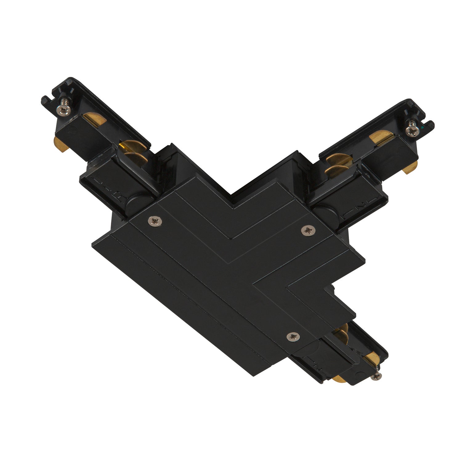 S-TRACK SYSTEM - Conector T, S-TRACK Calha eletrificada de montagencastrada trifásica, terra exterior lado esquerdo, capacidade de alimentação, DALI, PHASE, preto