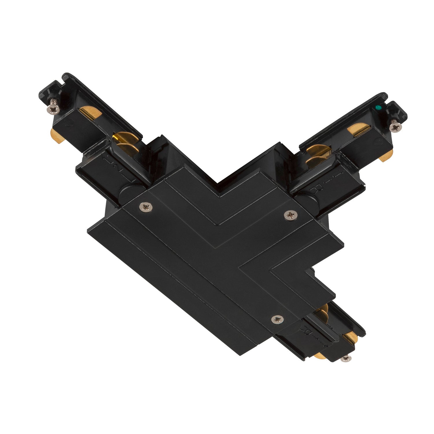 S-TRACK SYSTEM - Conector T, S-TRACK Calha eletrificada de montagencastrada trifásica, terra interior lado direito, capacidade de alimentação, DALI, PHASE, preto