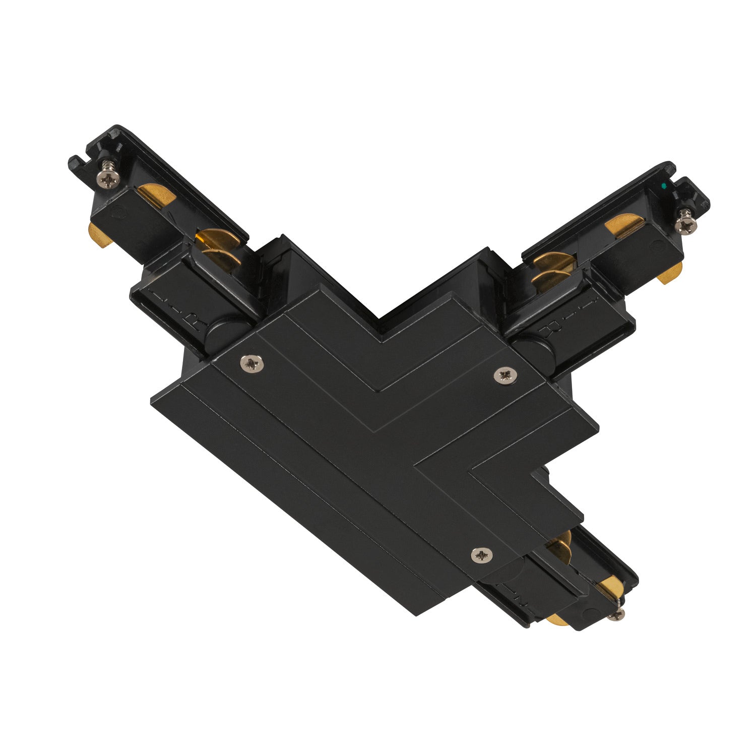 S-TRACK SYSTEM - Conector T, S-TRACK Calha eletrificada de montagencastrada trifásica, terra exterior lado direito, capacidade de alimentação, DALI, PHASE, preto