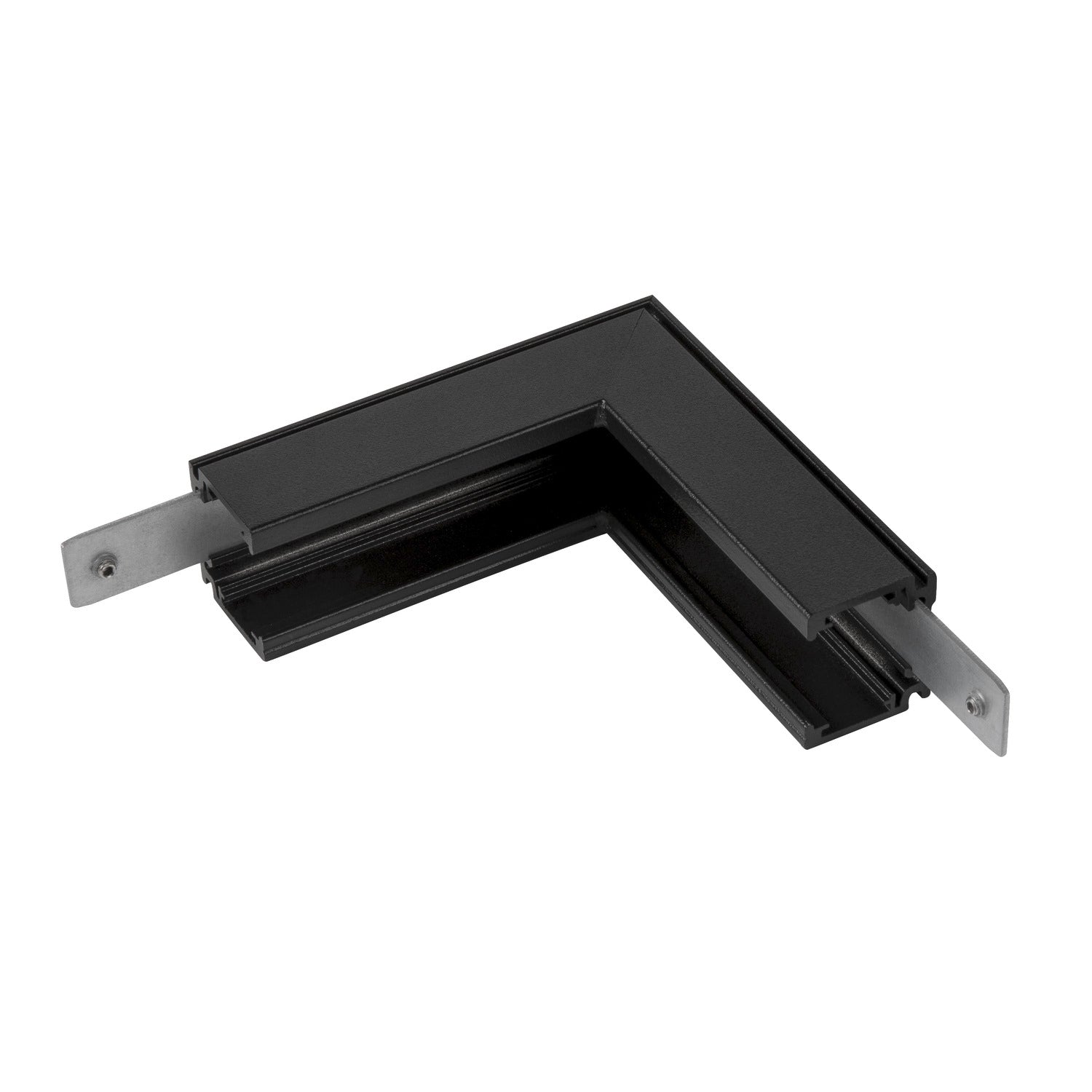 48V SYSTEM - Conector em L mecânico, 48 V TRACK, para calha eletrificada saliente padrão, Stereo, preto