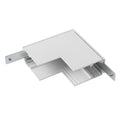 48V SYSTEM - Conector em L mecânico, 48 V TRACK, para calha eletrificada saliente em profundidade, Stereo, branco