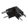 48V SYSTEM - Conector em L mecânico, 48 V TRACK, para calha eletrificada de montagem encastrada em profundidade, Stereo, preto