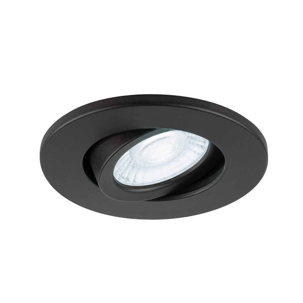 UNIVERSAL DOWNLIGHT Tampa, para Downlight IP20, articulada, redonda, preta