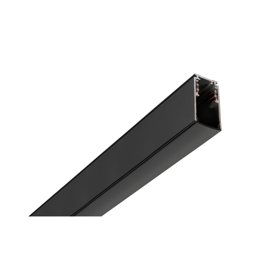 48V SYSTEM - 48V TRAC K, tampa de calha, 26 mm, para calha eletrificada saliente em profundidade e de montagem encastrada, 2 m, preto