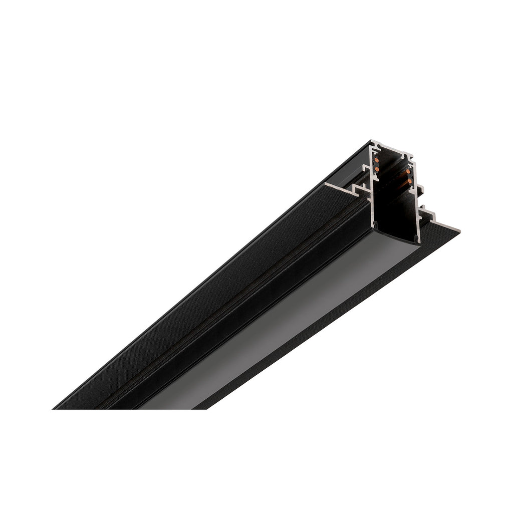 48V SYSTEM - 48V TRAC K, tampa de calha, 26 mm, para calha eletrificada saliente em profundidade e de montagem encastrada, 2 m, preto