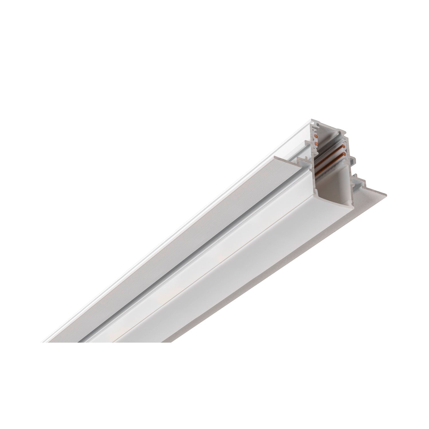 48V SYSTEM - Calha eletrificada de montagem encastrada de 1 m, 48 V TRACK, branco, DALI