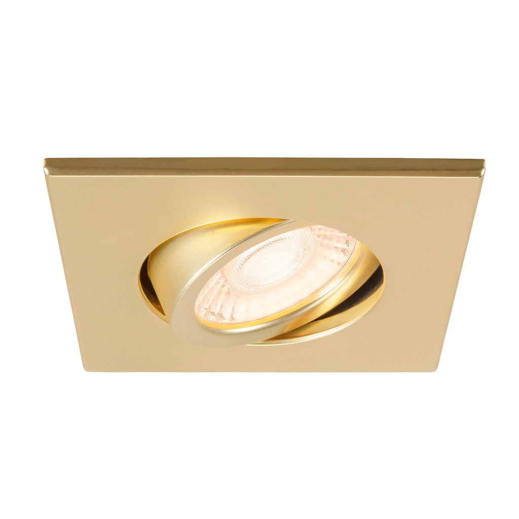 UNIVERSAL DOWNLIGHT Tampa, para Downlight IP20, articulada, quadrada, dourado mate