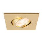 UNIVERSAL DOWNLIGHT Tampa, para Downlight IP20, articulada, quadrada, dourado mate