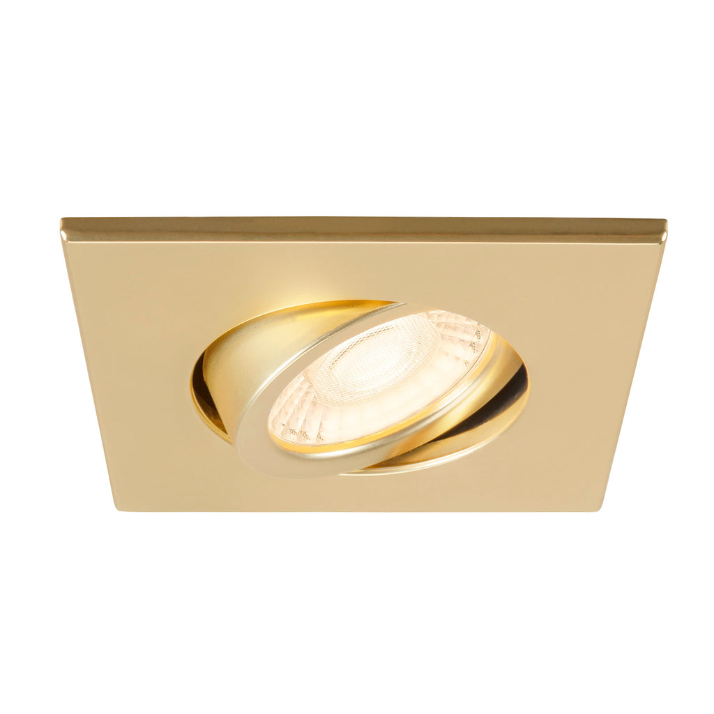 UNIVERSAL DOWNLIGHT Tampa, para Downlight IP20, articulada, quadrada, dourado mate