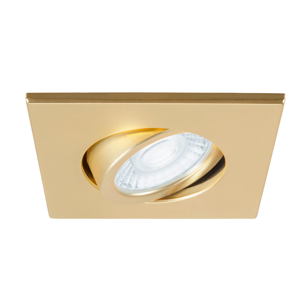 UNIVERSAL DOWNLIGHT Tampa, para Downlight IP20, articulada, quadrada, dourado mate