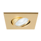 UNIVERSAL DOWNLIGHT Tampa, para Downlight IP20, articulada, quadrada, dourado mate