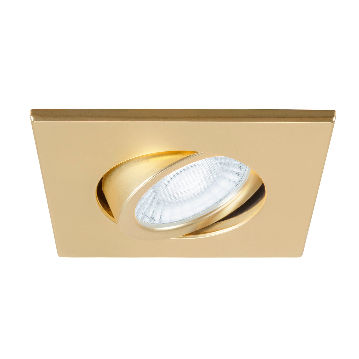 UNIVERSAL DOWNLIGHT Tampa, para Downlight IP20, articulada, quadrada, dourado mate