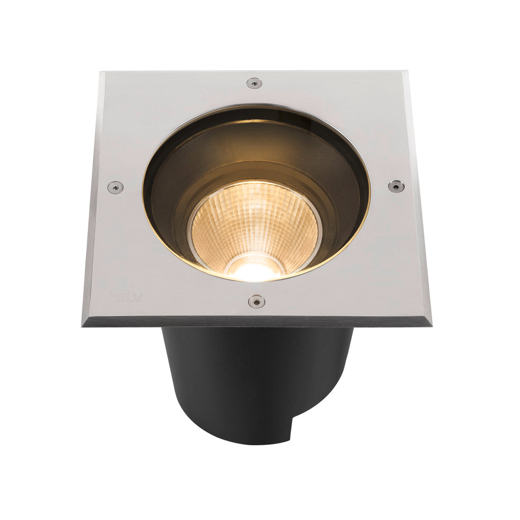 DASAR® L, cobertura quadrada 24° 3000 K incl. controlador DALI-aço inoxidável