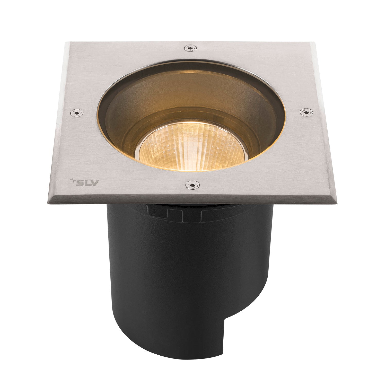 DASAR® L, cobertura quadrada 24° 3000 K incl. controlador DALI-aço inoxidável