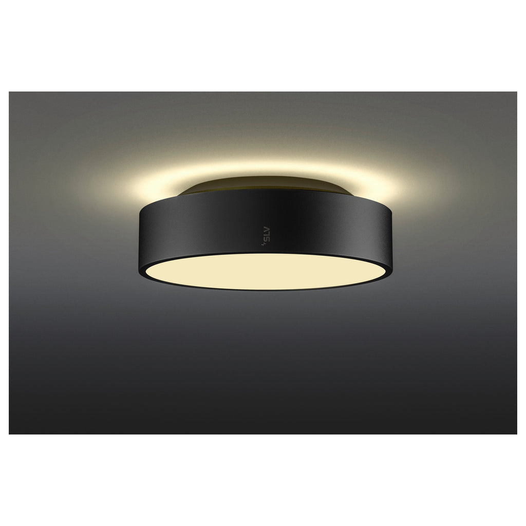 MEDO® PRO 30, luminária saliente para parede e teto, redondo, 3000/4000 K, 10 W, secção de fase, 110°, preto