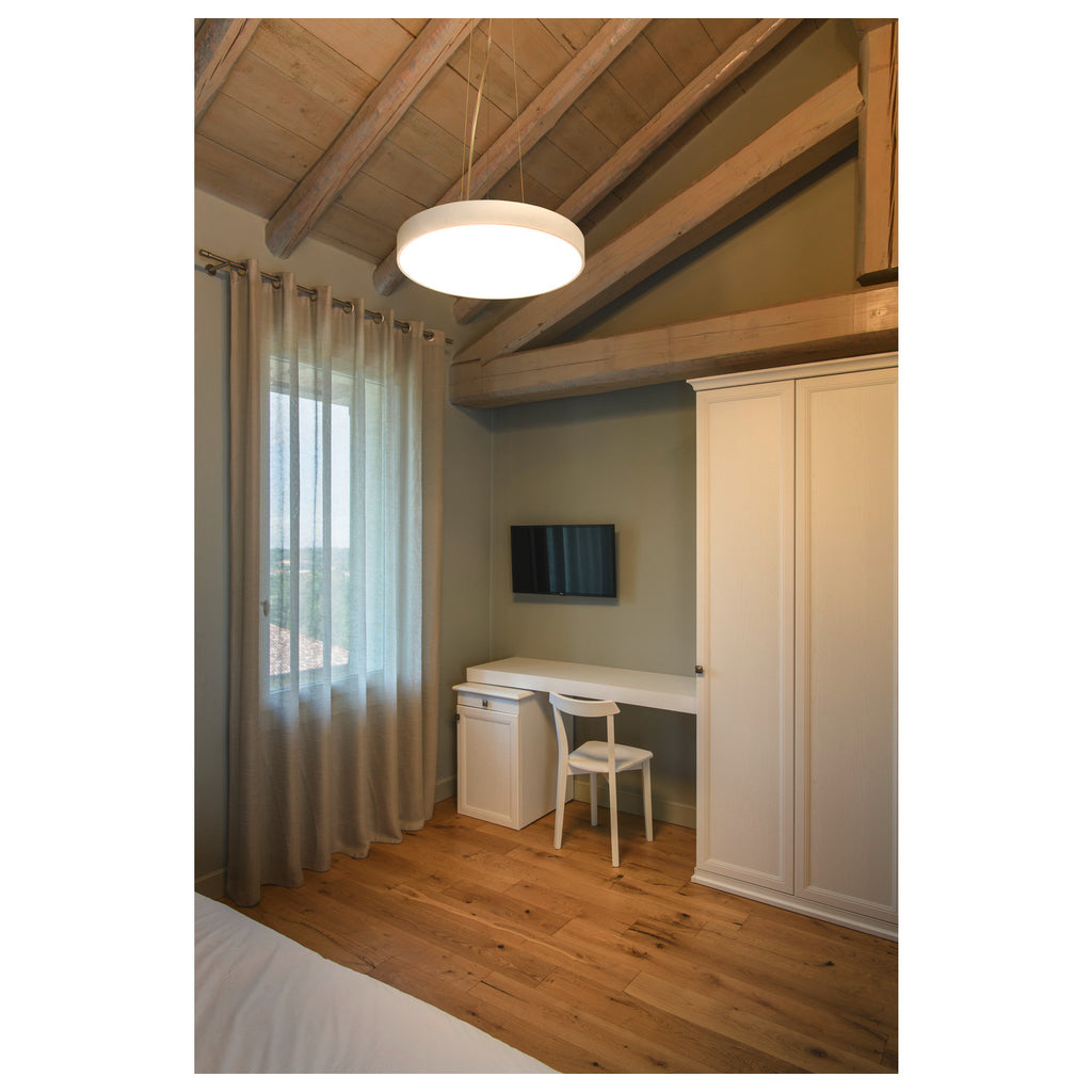 MEDO® PRO 60, luminária saliente para parede e teto, redondo, 3000/4000 K, 39 W, DALI, Touch, 110°, branco