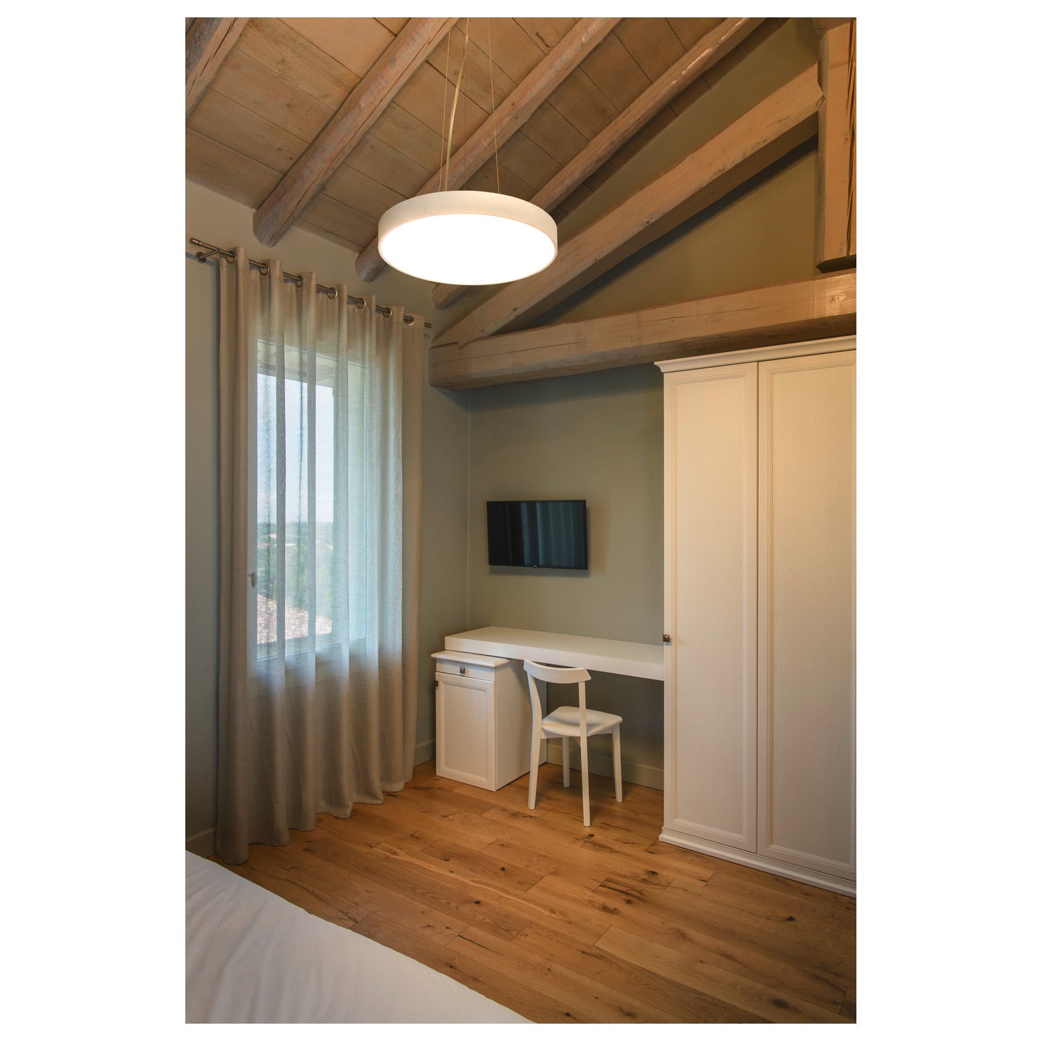 MEDO® PRO 60, luminária saliente para parede e teto, redondo, 3000/4000 K, 39 W, DALI, Touch, 110°, branco