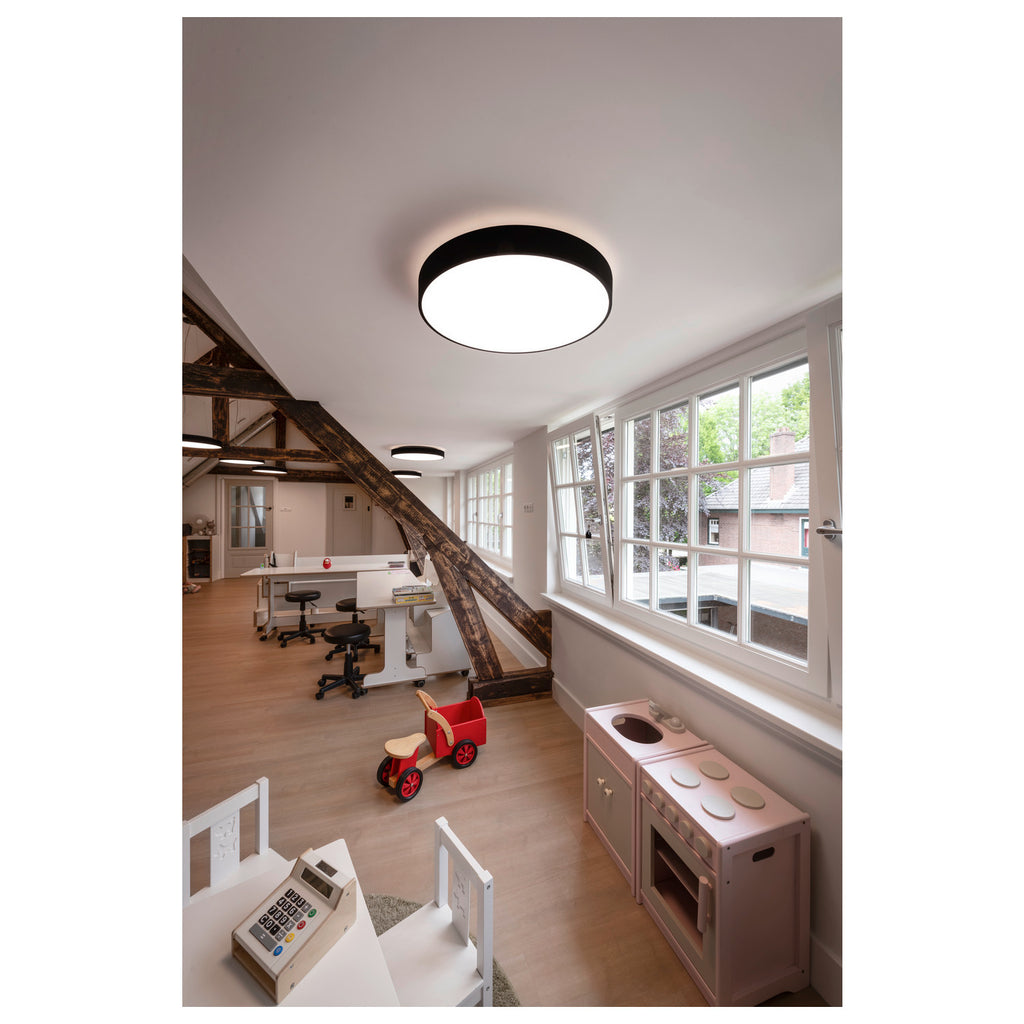 MEDO® 90, luminária saliente para teto, redondo, 2700/3000/4000 K, 79 W, secção de fase, 110°, preto