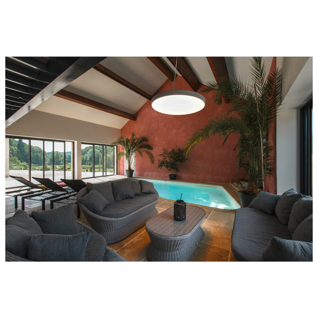 MEDO® 90, luminária saliente para teto, redondo, 2700/3000/4000 K, 79 W, secção de fase, 110°, cinzento