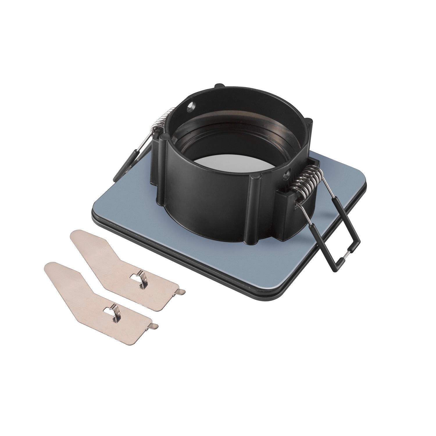 NEW TRIA® 68, aro para encastrar no teto, C: 8,3 L: 8,3 A: 3,55 cm, IP 65, incl. vidro, preto