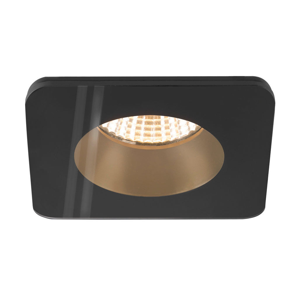 NEW TRIA® 68, aro para encastrar no teto, C: 8,3 L: 8,3 A: 3,55 cm, IP 65, incl. vidro, preto