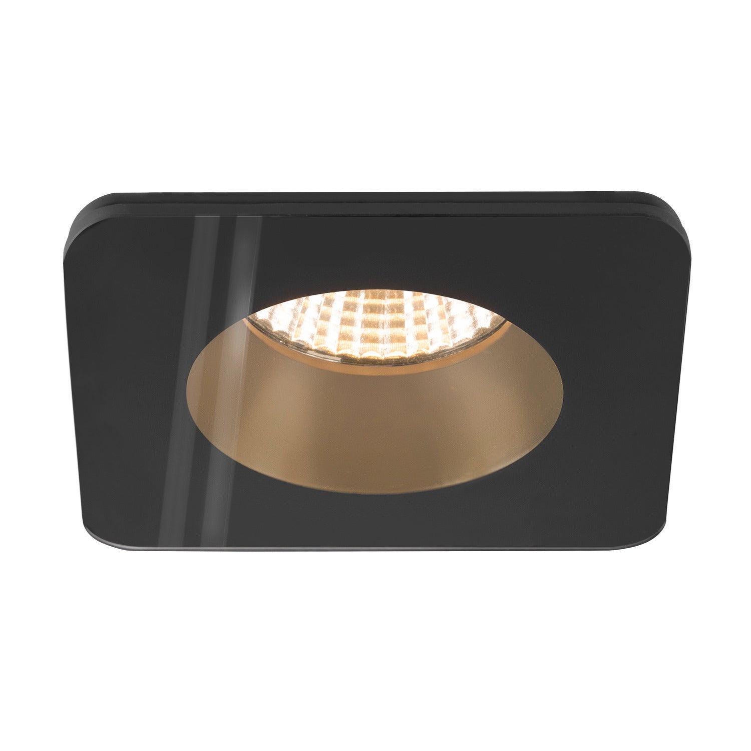 NEW TRIA® 68, aro para encastrar no teto, C: 8,3 L: 8,3 A: 3,55 cm, IP 65, incl. vidro, preto