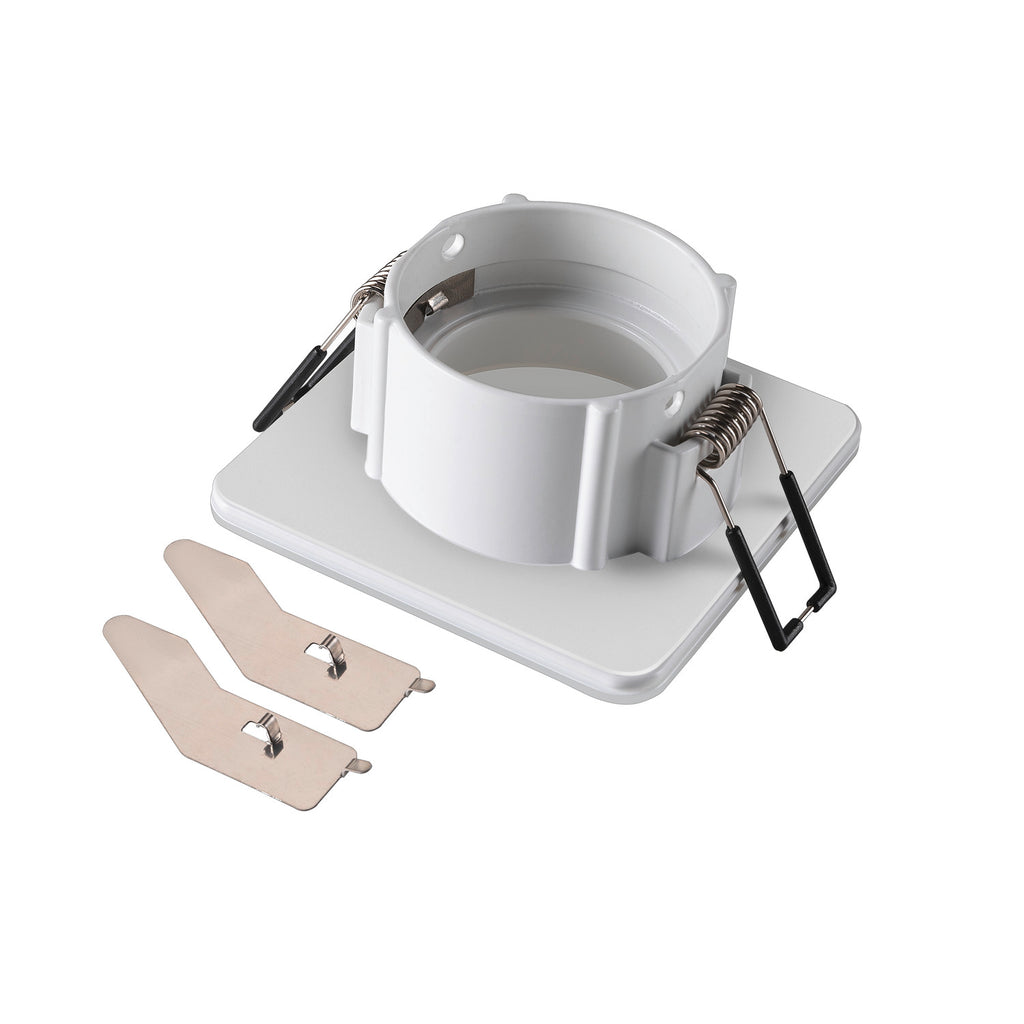NEW TRIA® 68, aro para encastrar no teto, C: 8,3 L: 8,3 A: 3,55 cm, IP 65, incl. vidro, branco