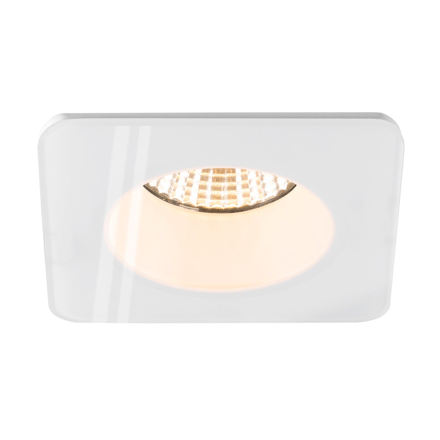 NEW TRIA® 68, aro para encastrar no teto, C: 8,3 L: 8,3 A: 3,55 cm, IP 65, incl. vidro, branco