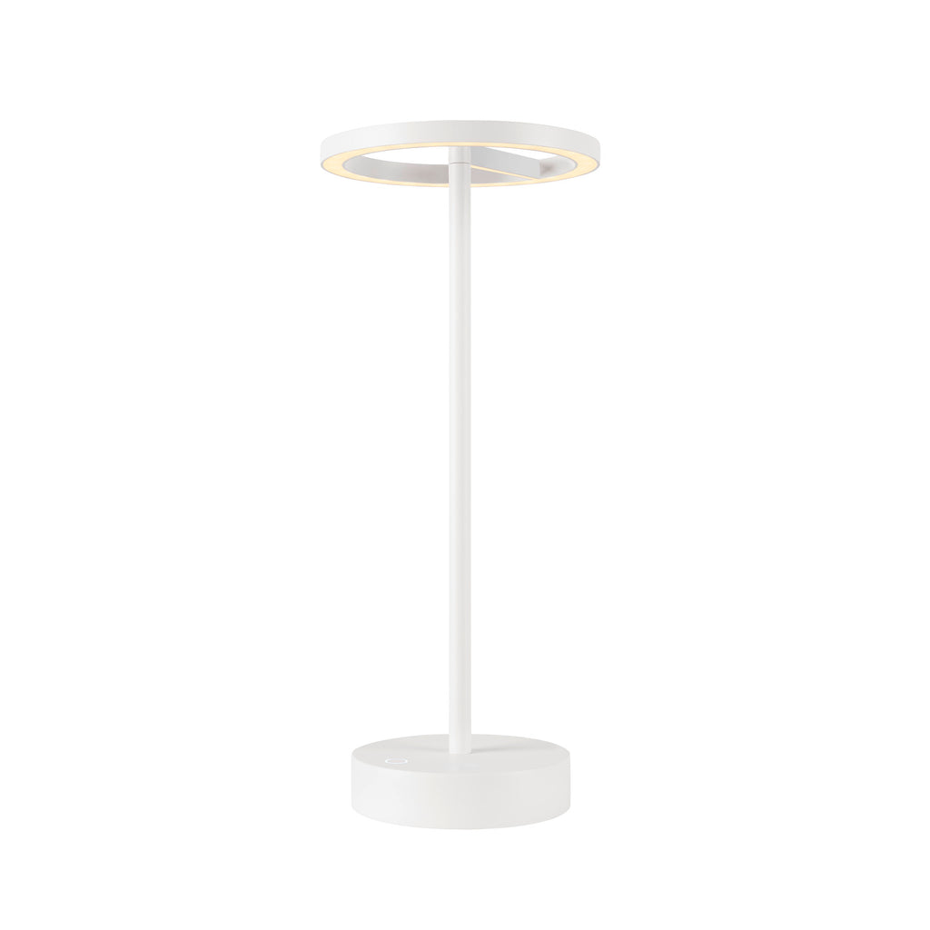 VINOLINA ONE, luminária de mesa, bateria, IP54, 2700 K, TOUCH, branco