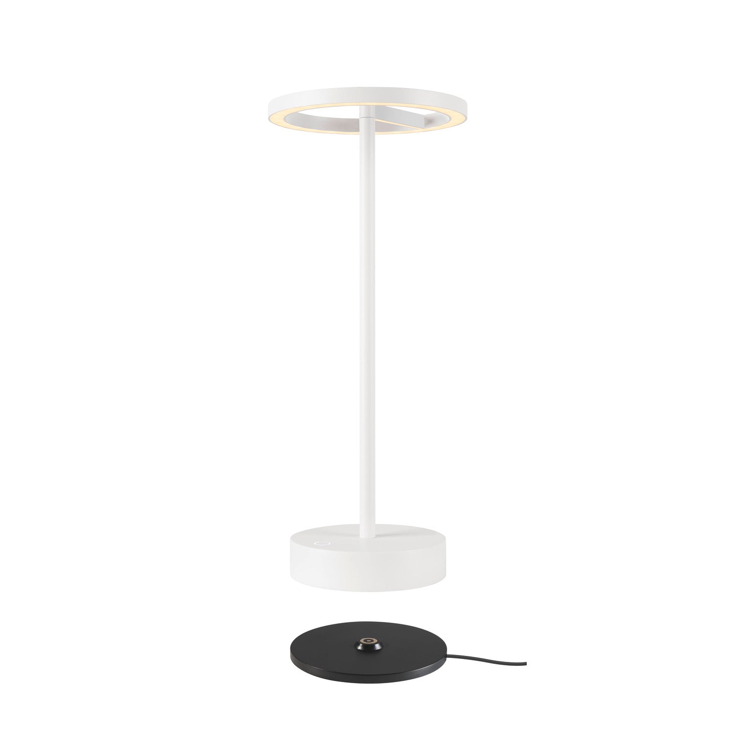 VINOLINA ONE, luminária de mesa, bateria, IP54, 2700 K, TOUCH, branco