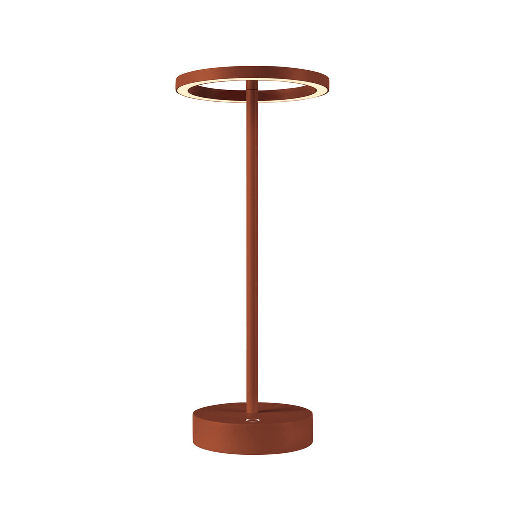 VINOLINA ONE, luminária de mesa, bateria, IP54, 2700 K, TOUCH, ferrugem