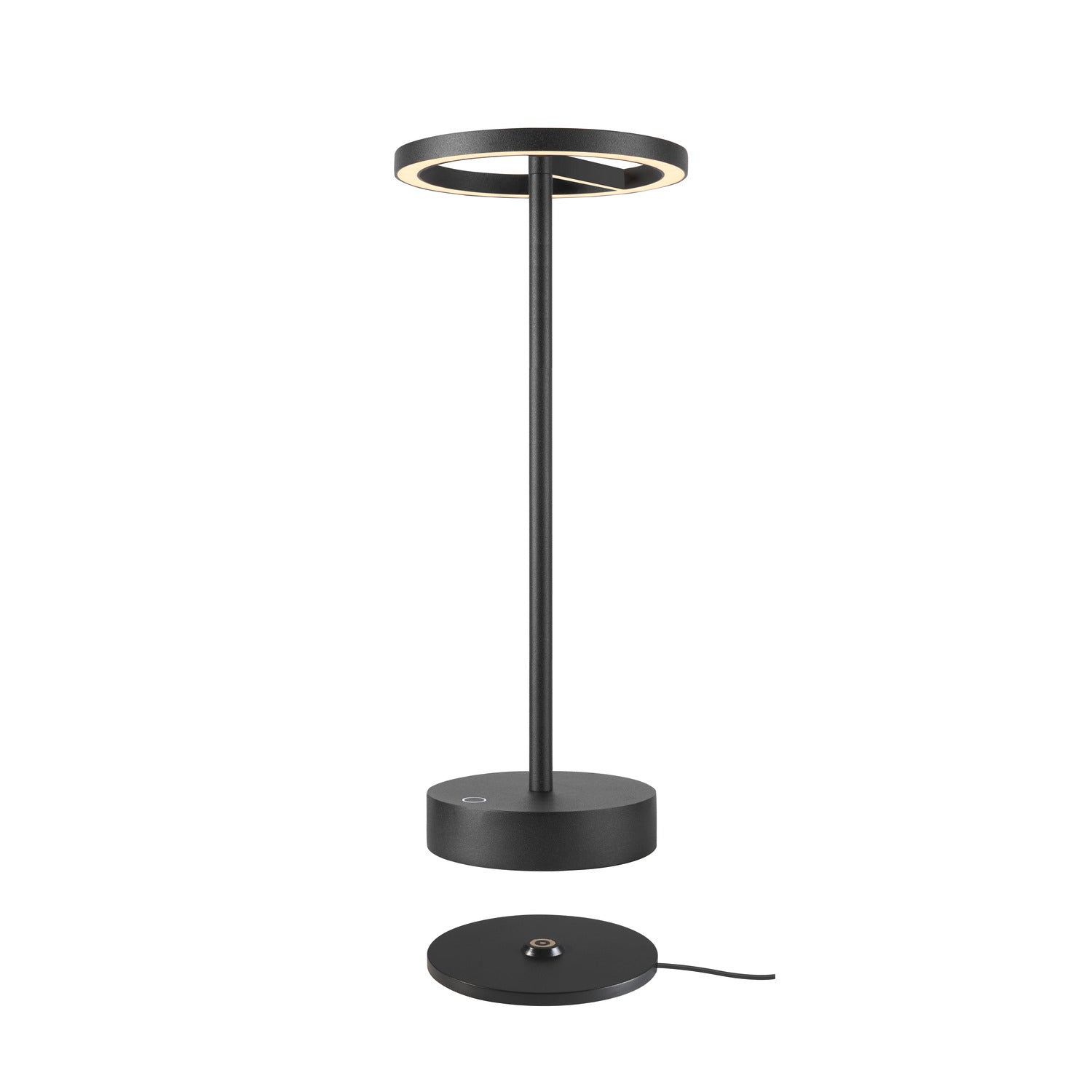 VINOLINA ONE, luminária de mesa, bateria, IP54, 2700 K, TOUCH, preto