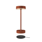 VINOLINA, luminária de mesa, bateria, IP54, 2700/3000 K, TOUCH, ferrugem