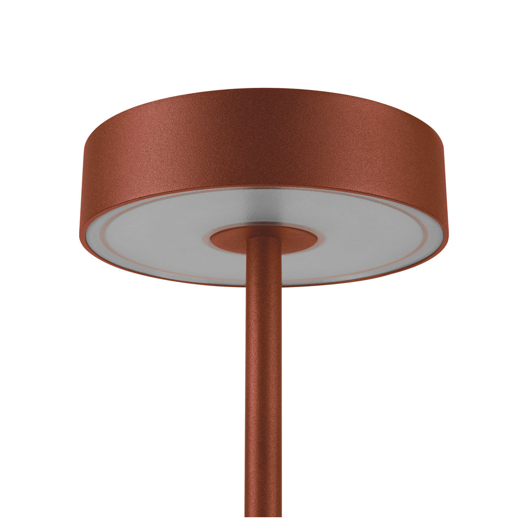 VINOLINA, luminária de mesa, bateria, IP54, 2700/3000 K, TOUCH, ferrugem