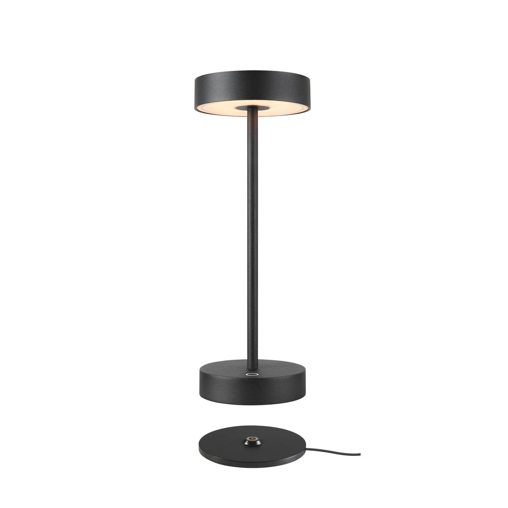 VINOLINA, luminária de mesa, bateria, IP54, 2700/3000 K, TOUCH, preto