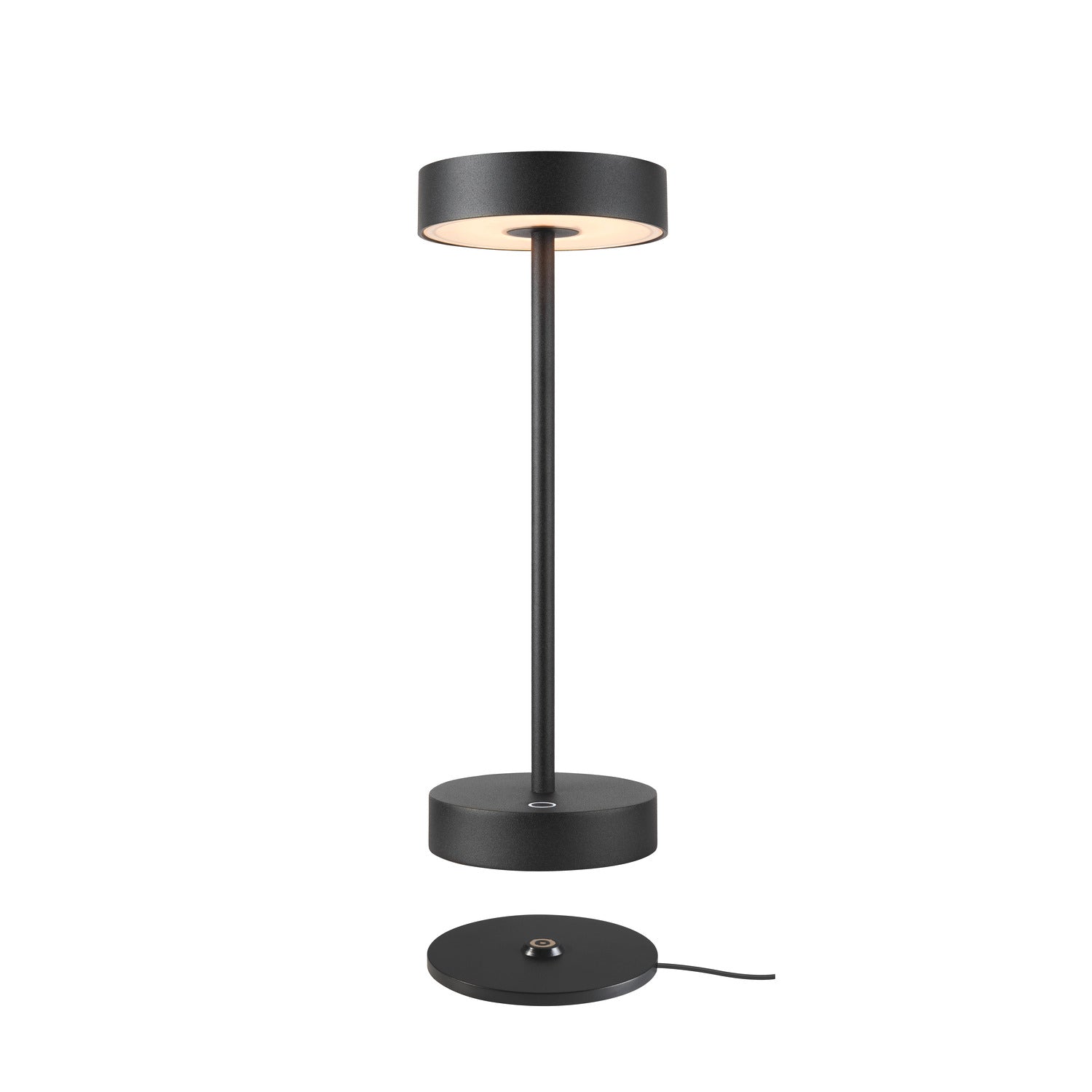 VINOLINA, luminária de mesa, bateria, IP54, 2700/3000 K, TOUCH, preto