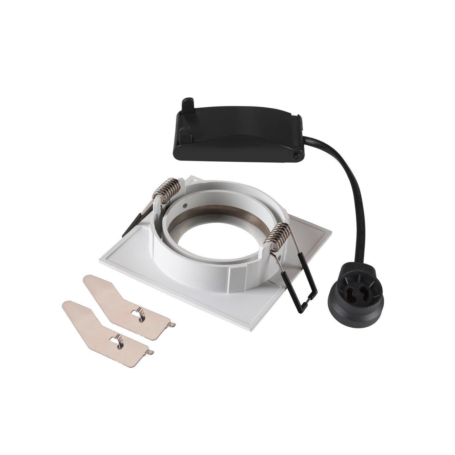 NEW TRIA 68, luminária para encastrar no teto, quadrado, máx. 10 W GU10, branco