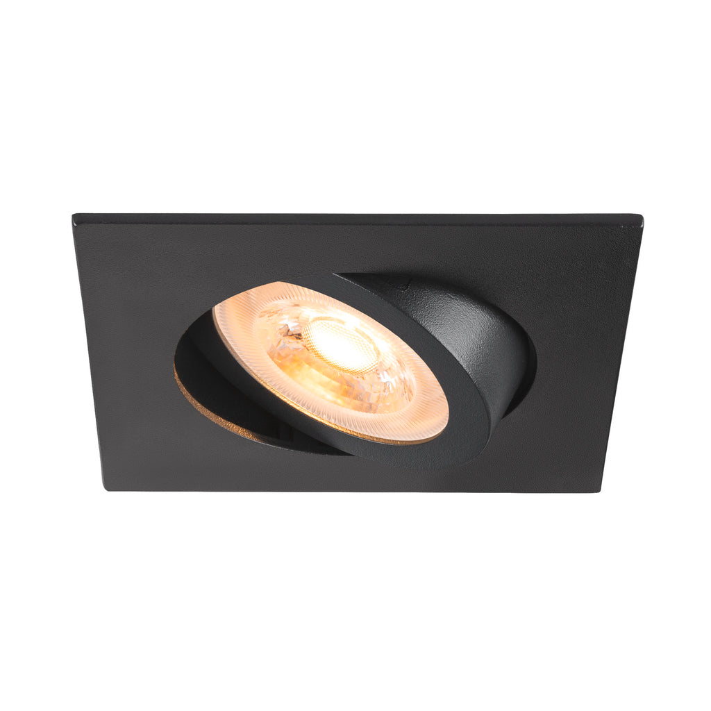 NEW TRIA 68, luminária para encastrar no teto, quadrado, máx. 10 W GU10, preto