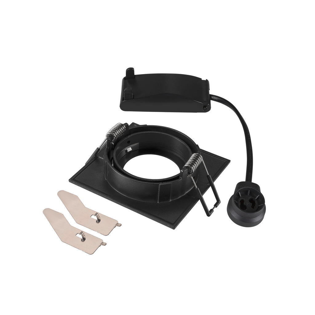 NEW TRIA 68, luminária para encastrar no teto, quadrado, máx. 10 W GU10, preto