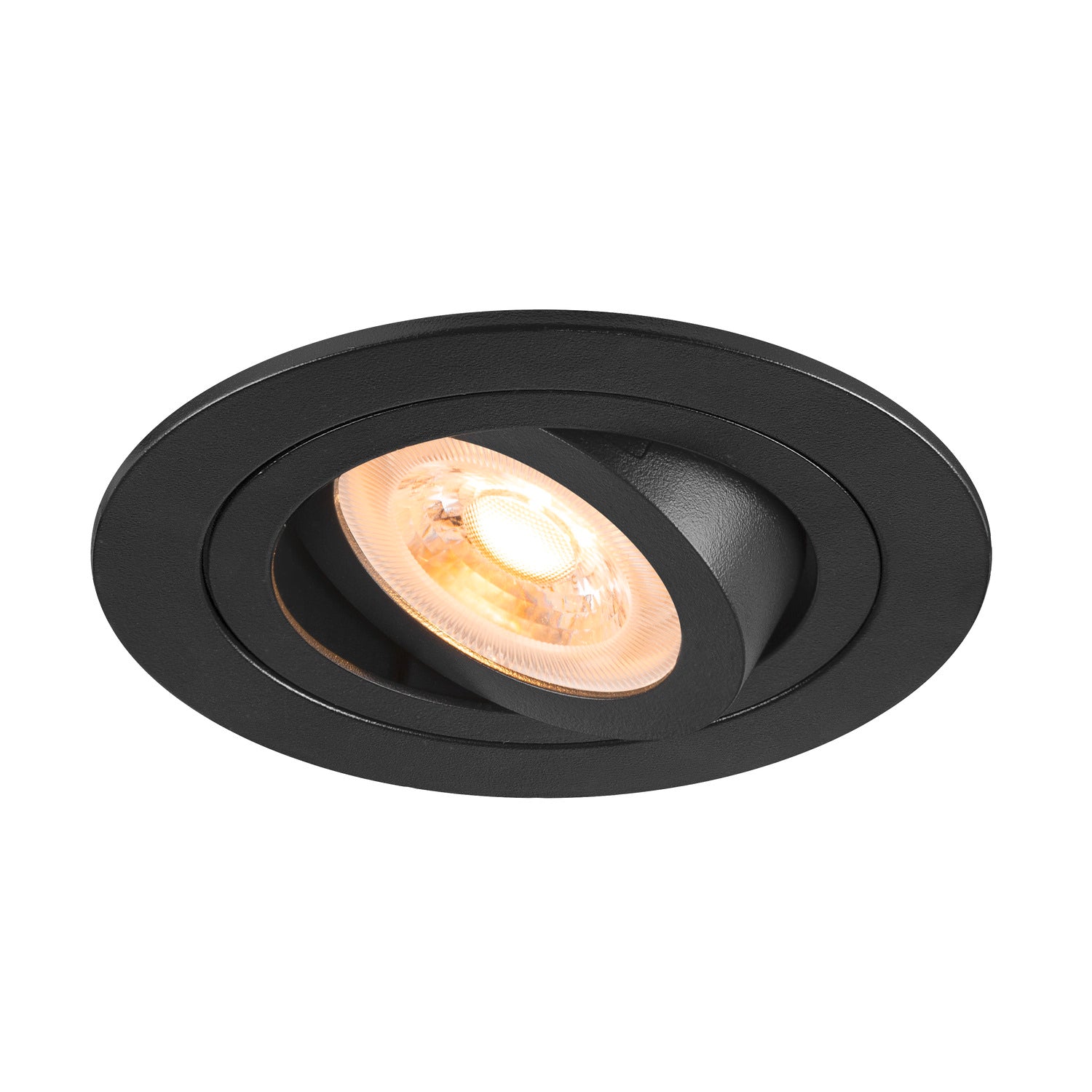 NEW TRIA 75, luminária para encastrar no teto, redondo, máx. 10 W GU10, preto