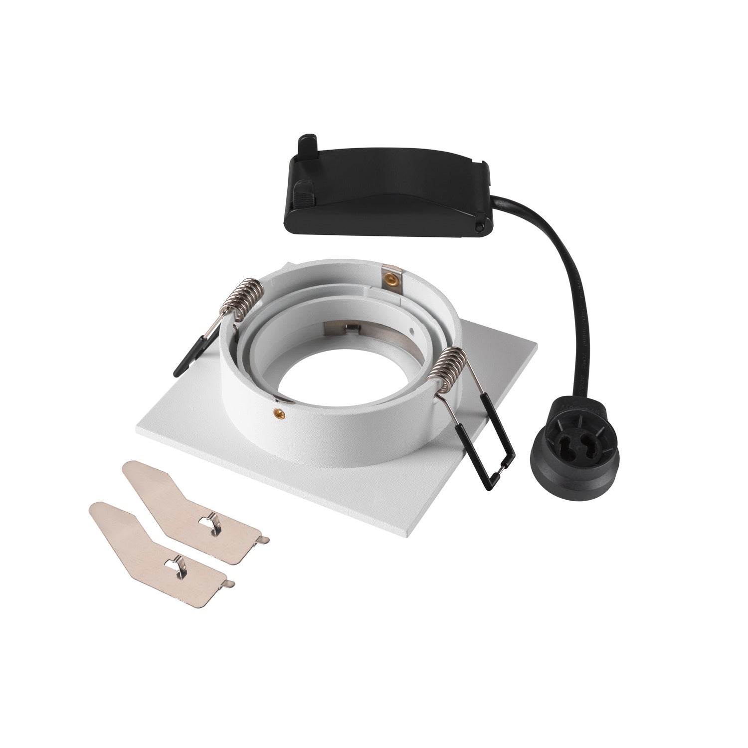 NEW TRIA® 75, luminária para encastrar no teto, quadrado, máx. 10 W GU10, branco
