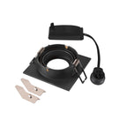 NEW TRIA® 75, luminária para encastrar no teto, quadrado, máx. 10 W GU10, preto
