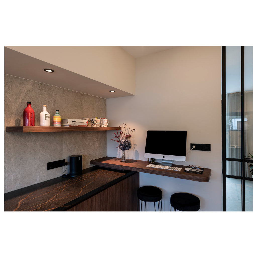 NEW TRIA® 68, luminária para encastrar no teto, 3000 K, 38°, IP 20, redondo, preto